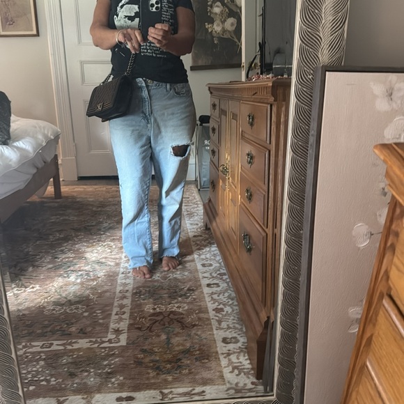 Black Boy Style Crossbody Bag With Silver Hardware Genuine Leather Lambskin - Picture 8 of 10